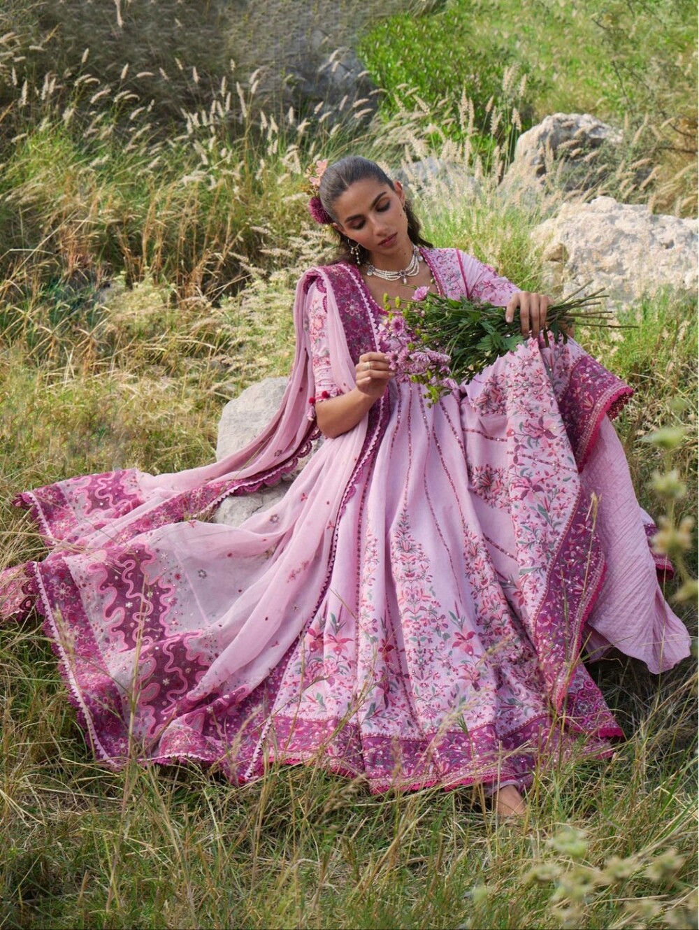Hussain Rehar Designer Dress NWOT - Picture 3 of 4